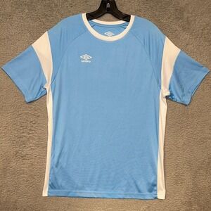 Umbro Inter Jersey Men's Size M Sky Blue Soccer Football Training Athletic Shirt